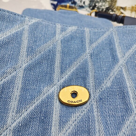 Coach denim blue TIMES SQUARE QUILT TABBY SHOULDER BAG - Picture 5 of 9